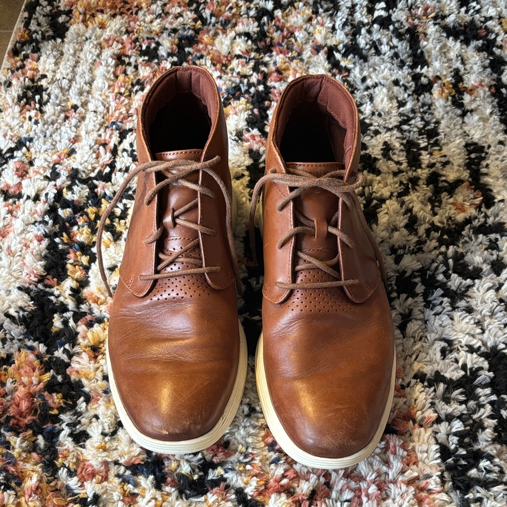 Cole Haan Tan Leather Chukka Boots